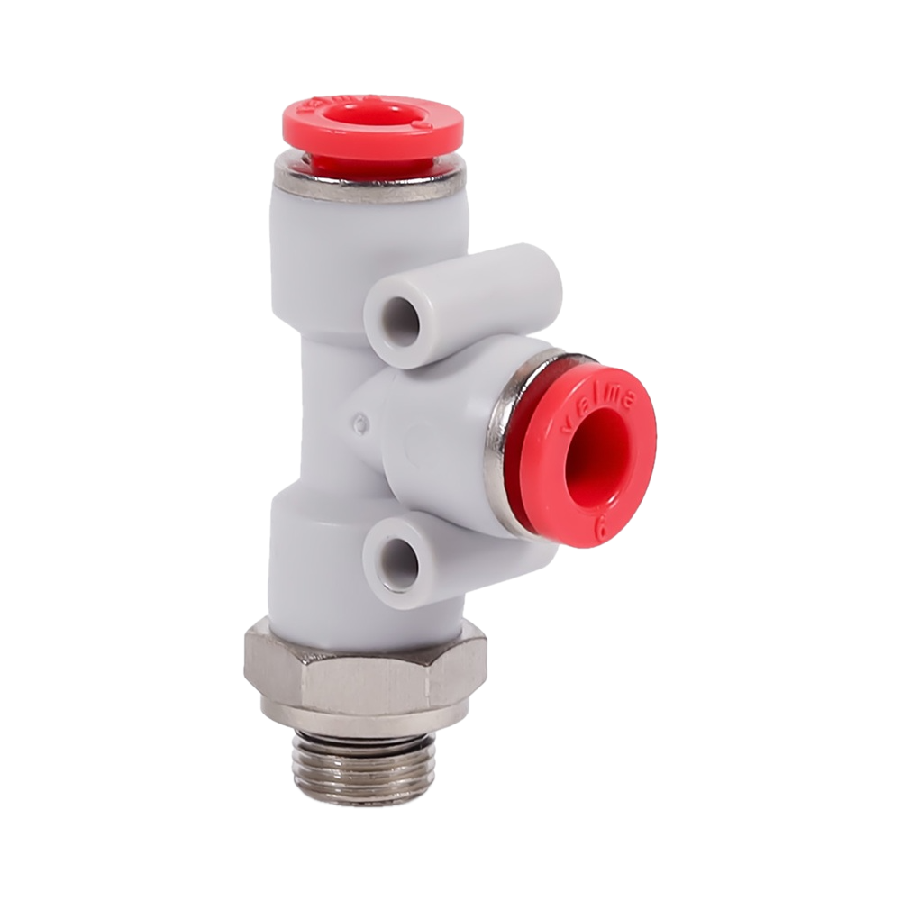 QP-ADL-06-G18 Фитинг тройник L-образный, 6мм x 6мм x G 1/8 (наруж.резьба)