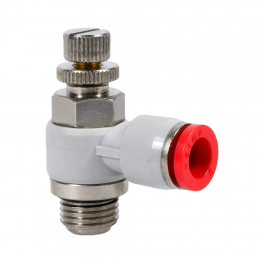 SC-BL-12-G12-EC Фитинг угловой с регулировкой расхода (пневмодроссель), 12мм x G 1/2