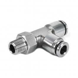 SPD08-02S1G Тройник Т-образный нерж G1/4 8мм